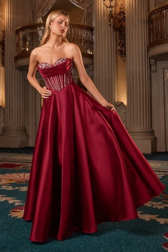 Salma Ladivine by Cinderella Divine CK2405 #4 Burgundy thumbnail
