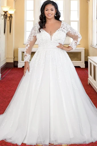 Michelle Bridal MB2316 #5 Ivory/Nude Mesh thumbnail