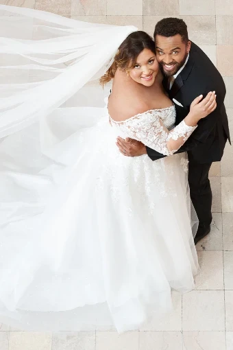 Michelle Bridal MB2321 #11 Ivory/Ivory Mesh thumbnail